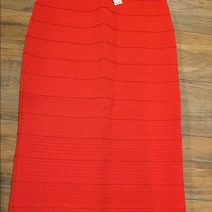 New York & Co., red skirt.